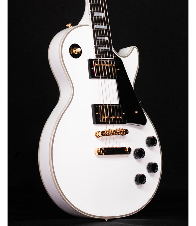 Epiphone Inspired by Gibson Les Paul Custom, Alpine White (Hardcase Included)