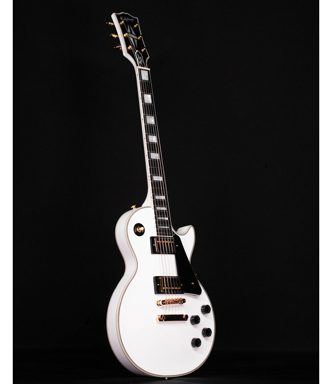 Epiphone Inspired by Gibson Les Paul Custom, Alpine White (Hardcase Included)