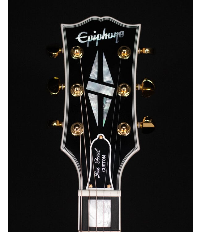 Epiphone Inspired by Gibson Les Paul Custom, Alpine White (Hardcase Included)