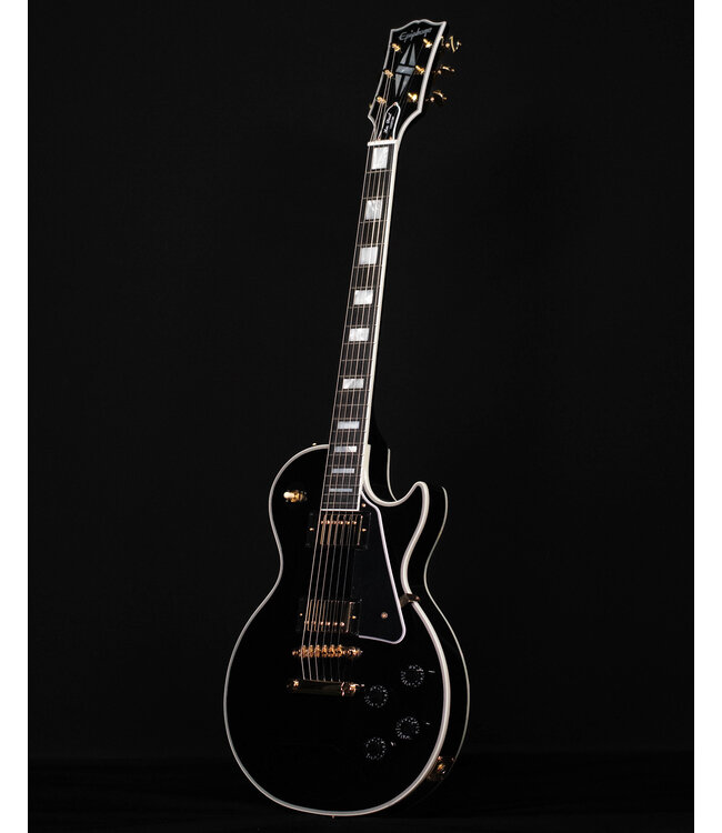 Epiphone Inspired by Gibson Les Paul Custom, Ebony (Hard Case Included)