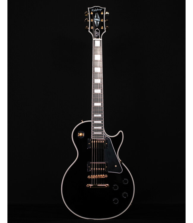 Epiphone Inspired by Gibson Les Paul Custom, Ebony (Hard Case Included)