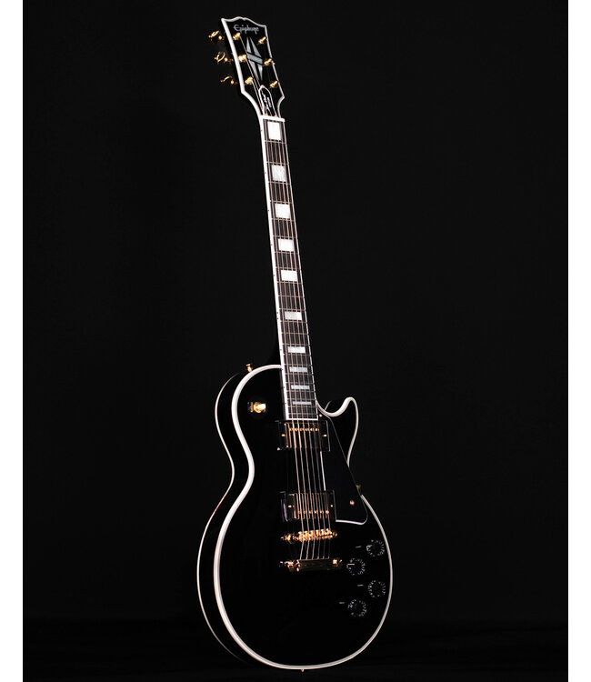 Epiphone Inspired by Gibson Les Paul Custom, Ebony (Hard Case Included)