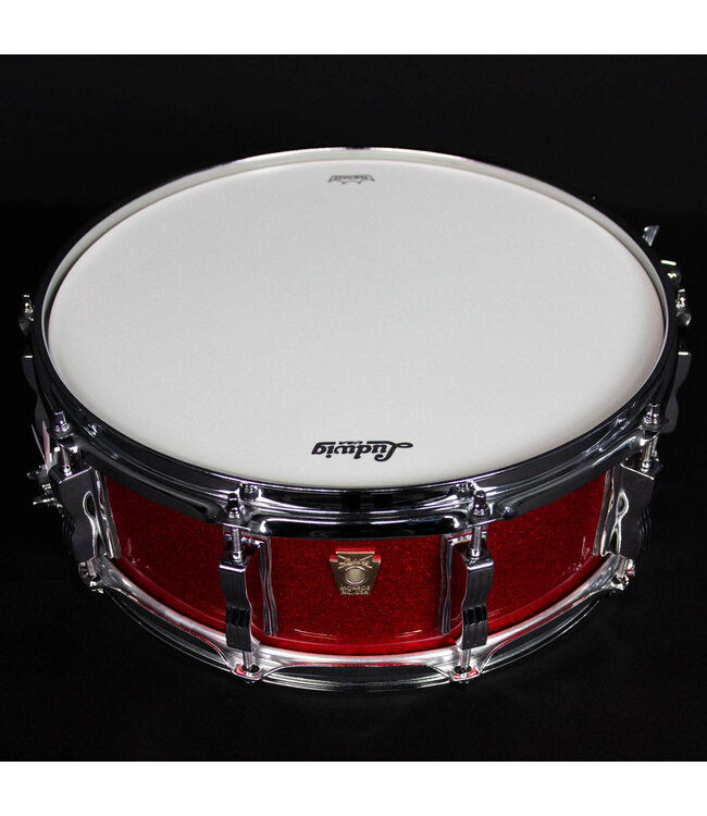 Ludwig 5" x 14" Classic Maple Snare Drum, Red Sparkle