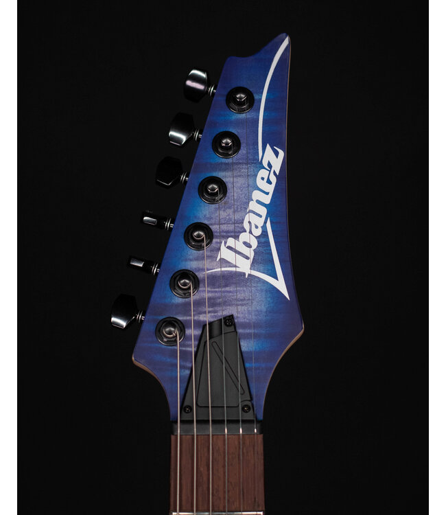 Ibanez RGA42 Flame Maple Top, Mahogany Electric Guitar, Blue Lagoon Burst Flat