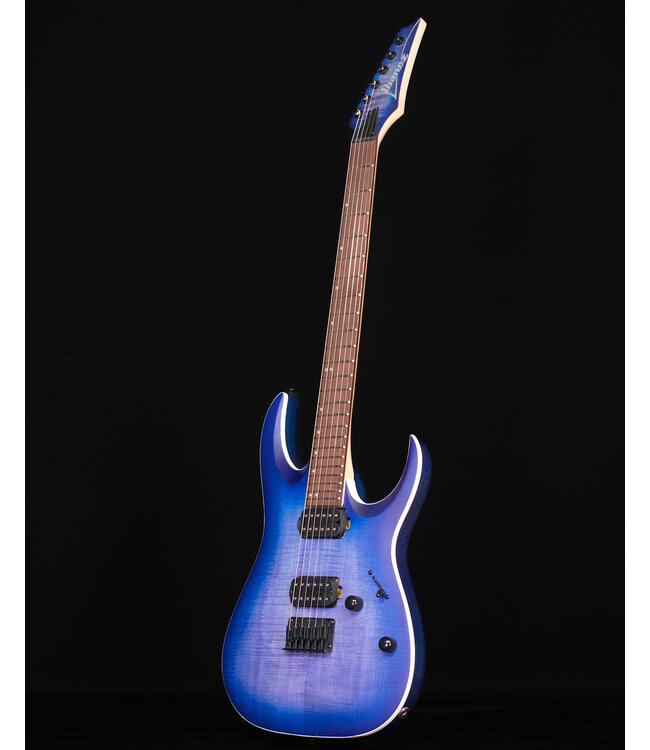 Ibanez RGA42 Flame Maple Top, Mahogany Electric Guitar, Blue Lagoon Burst Flat