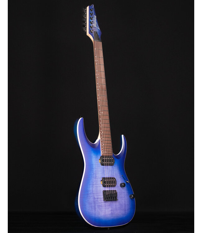 Ibanez RGA42 Flame Maple Top, Mahogany Electric Guitar, Blue Lagoon Burst Flat