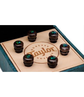 Taylor Taylor Bone Bridge Pin Set, Brown with Green Opal