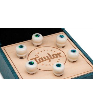 Taylor Taylor Bone Bridge Pin Set, White with Green Opal