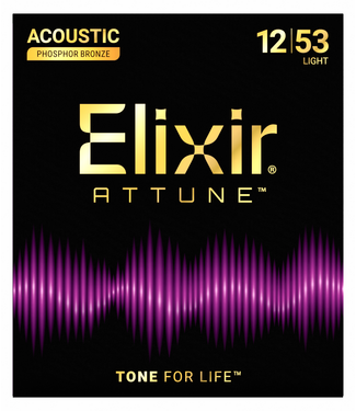 Elixir Elixir ATTUNE Acoustic Phosphor Bronze Strings, 12-53 Light