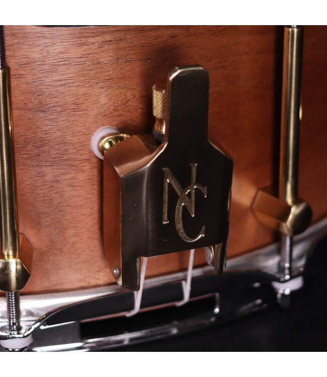 Noble & Cooley 14" x 6" Solid Walnut Shell Snare Drum, Natural Oil, Brass Hardware