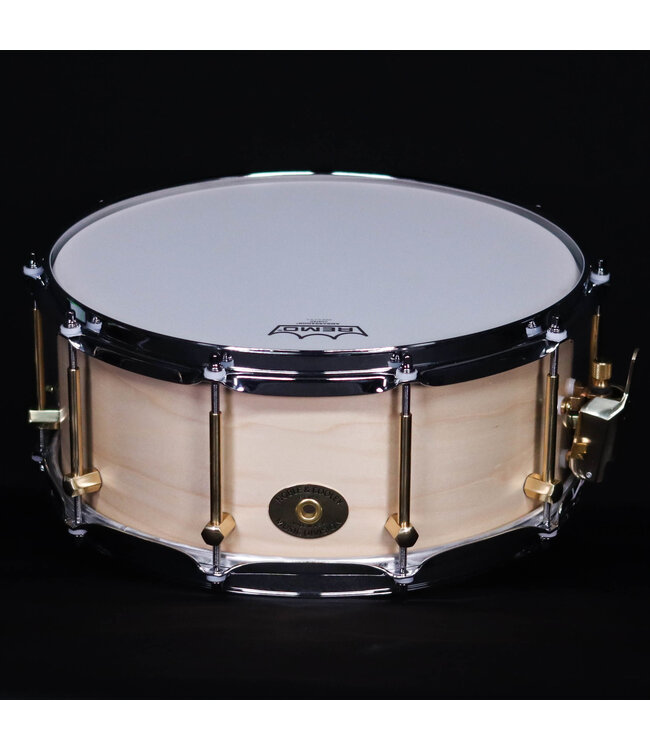 Noble & Cooley 14" x 6 Solid Tulip Shell Snare Drum, Natural Oil, Brass Hardware