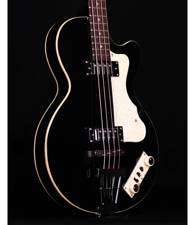 Hofner Ignition PRO Club 4-String Bass, Transparent Black, Teacup knobs