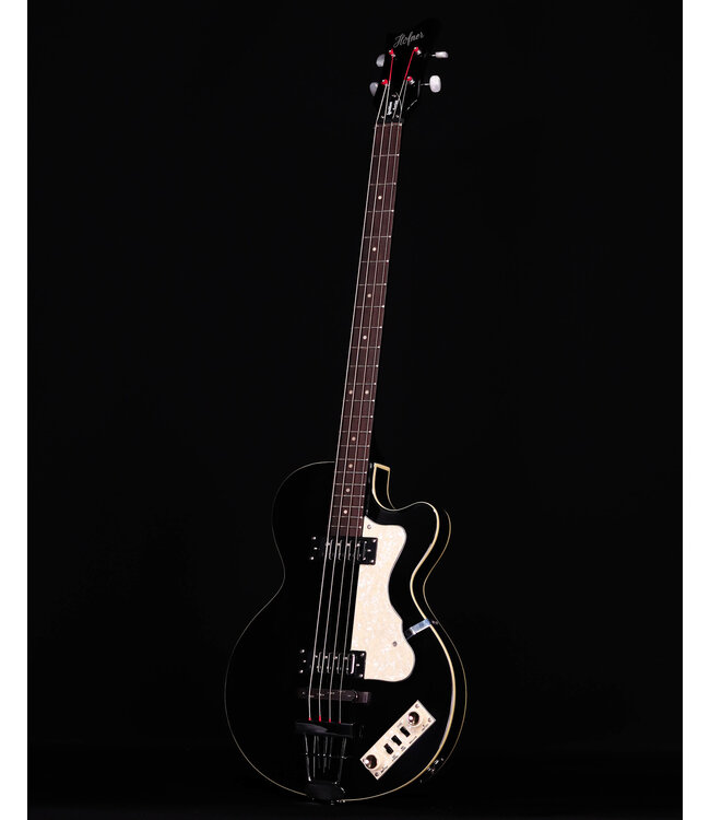 Hofner Ignition PRO Club 4-String Bass, Transparent Black, Teacup knobs