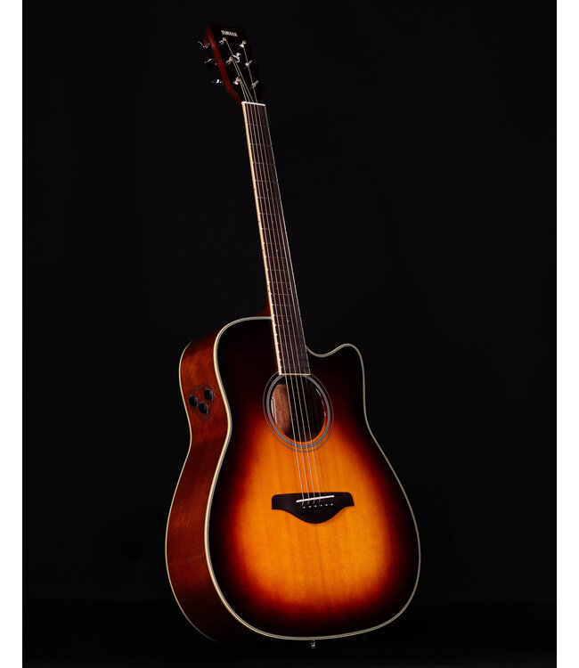 Yamaha FGC-TA TransAcoustic Cutaway Acoustic Guitar, Brown Sunburst