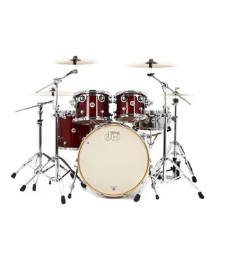 Drum Workshop DW Design Series 4 Piece Shell Kit, 22" 10", 12", 16" - Cherry Stain