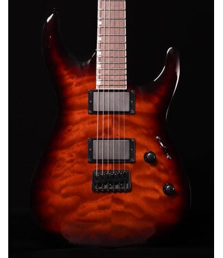 ESP ESP LTD MH-200HTQM, Dark Brown Sunburst