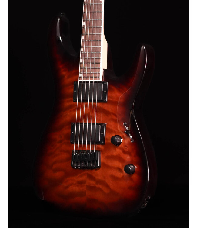 ESP LTD MH-200HTQM, Dark Brown Sunburst