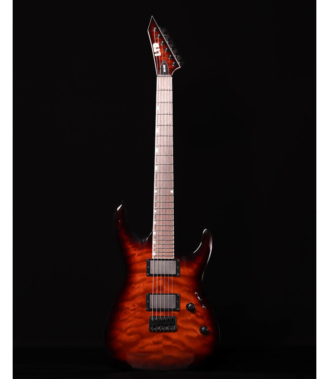 ESP LTD MH-200HTQM, Dark Brown Sunburst
