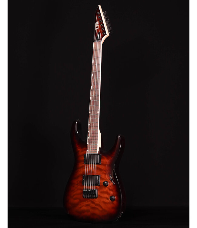 ESP LTD MH-200HTQM, Dark Brown Sunburst