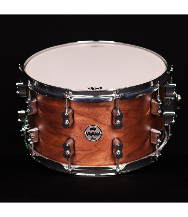 PDP 14" x 8" Limited Maple Walnut Snare Drum, Natural Satin
