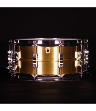 Ludwig Ludwig 14" x 6.5" Acro Brass Snare Drum, 10 Lug, P86CH Throwoff