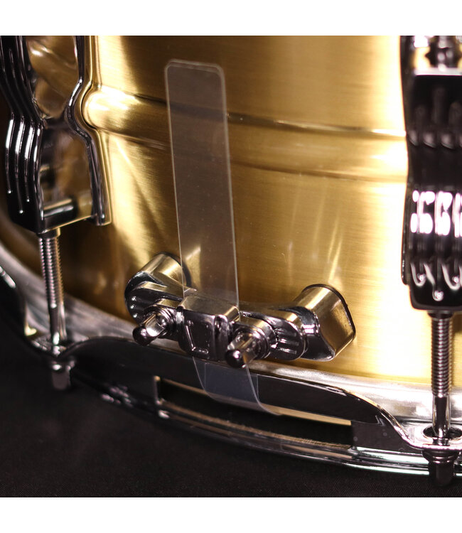 Ludwig 14" x 6.5" Acro Brass Snare Drum, 10 Lug, P86CH Throwoff