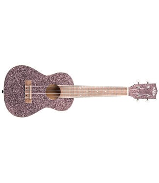 Kala Kala Gloss Sparkle Concert Ukulele, Pink Champagne