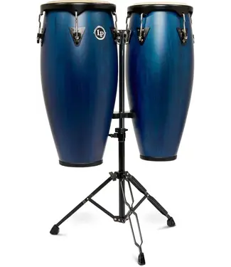LP LP City II City 10″ and 11″ Mango Conga Set with Stand, Blue