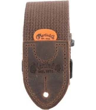 Martin Martin Cotton Weave Pickholder Guitar Strap, Brown