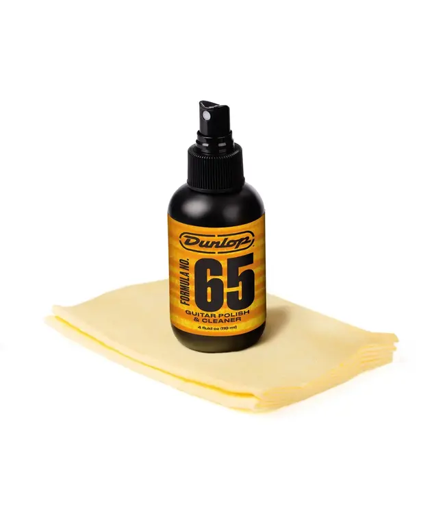 Dunlop Formula 65 Cleaner and Polish with Cloth  Combo