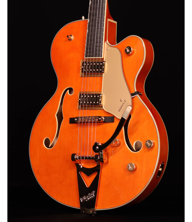 Gretsch Synchromatic Nashville Hollow Body Single-Cut, Ebony FB, 50's Orange Stain