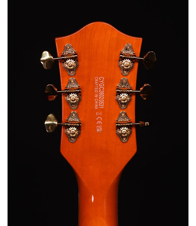 Gretsch Synchromatic Nashville Hollow Body Single-Cut, Ebony FB, 50's Orange Stain