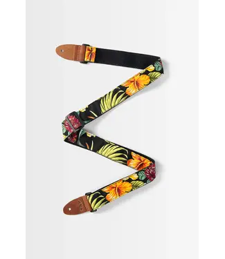Kala Kala Hibiscus Black USA Made Ukulele Strap