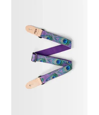 Kala Kala Peacock Print Ukulele Strap, Purple
