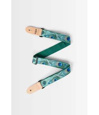 Kala Kala Peacock Print Ukulele Strap, Green