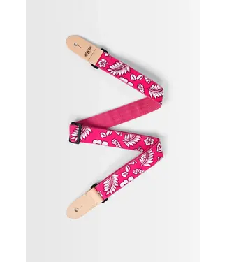 Kala Kala Hibiscus Print Ukulele Strap, Pink