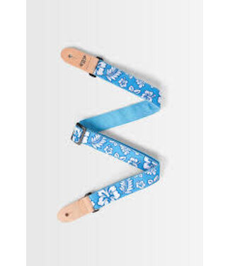 Kala Kala Hibiscus Print Ukulele Strap, Blue