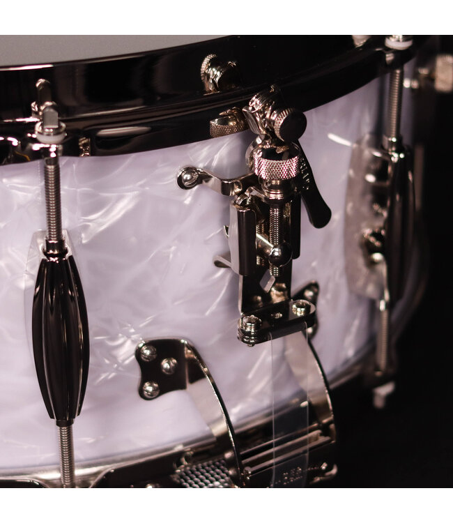 Slingerland 14" x 6.5" Gene Krupa Limited Radio King Snare Drum, White Marine Pearl, #18/200
