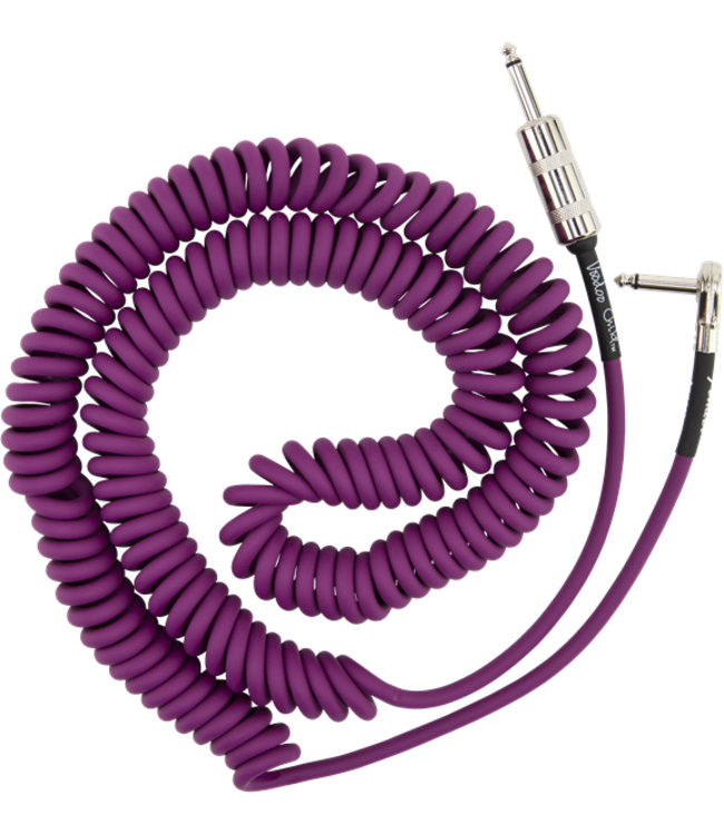 Fender Hendrix™ Voodoo Child™ Coil Instrument Cable, Straight/Angle, 30', Purple
