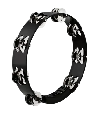 Meinl Meinl 10" Headliner Tour Tambourine, 2 Row, Steel, Black