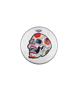Remo Remo 14" ArtBeat Collection SkynDEEP Suede, Candy Skull