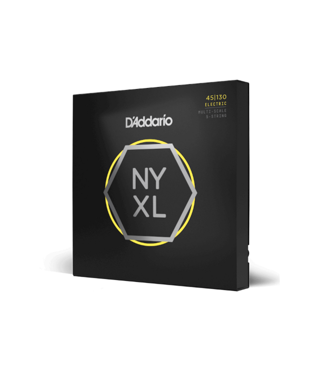 D'addario NYXL 45130MS 5-String, Multiscale Bass String Set, Hybrid Light 45-130