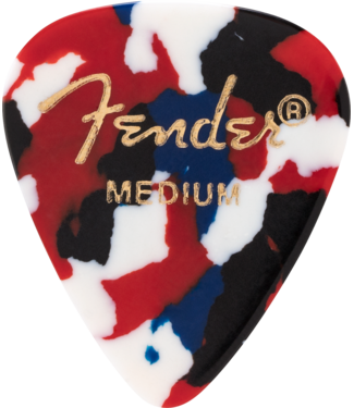 Fender Fender Classic Celluloid Standard Medium Picks, Confetti, 12 Pack