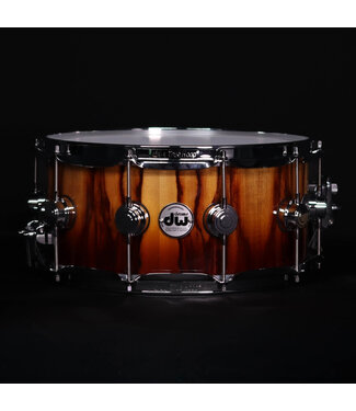 Drum Workshop DW 14" x 6.5" Collector's Series Sonicply Snare Drum, Exotic Natural to Burnt Toast Fade, African Chen Chen