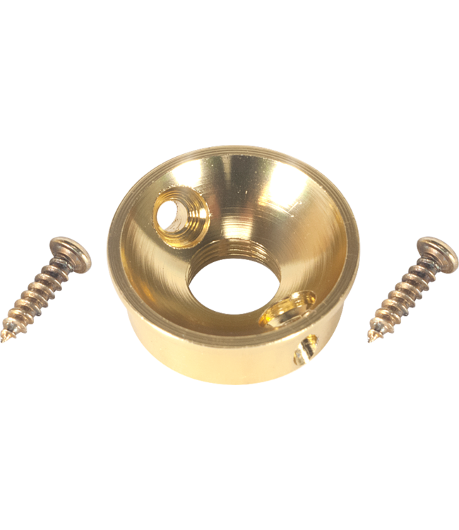 CE Jack Plate for Telecaster Guitars with Set Screws, Gold