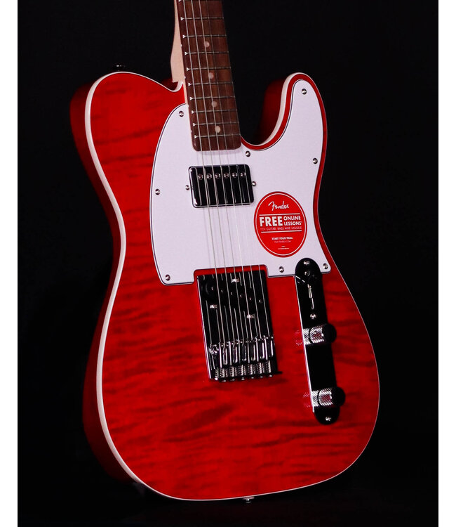 Squier Affinity Telecaster FMT SH, Laurel FB, Crimson Red Transparent