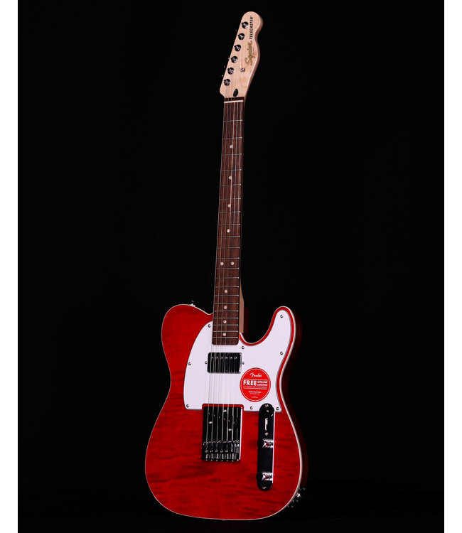 Squier Affinity Telecaster FMT SH, Laurel FB, Crimson Red Transparent