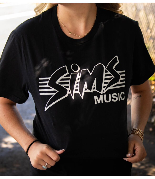 Sims Music Vintage Tee Shirt, Black & Grey