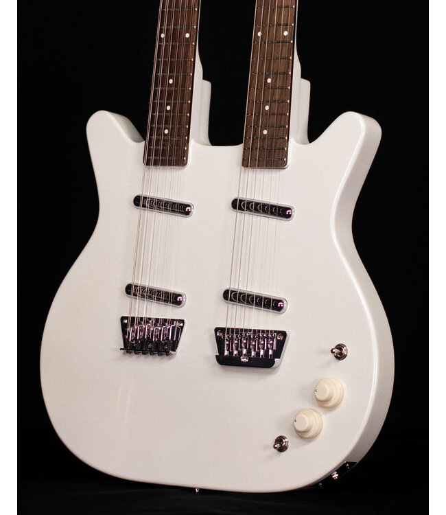 Danelectro 6/12 Doubleneck, White Pearl