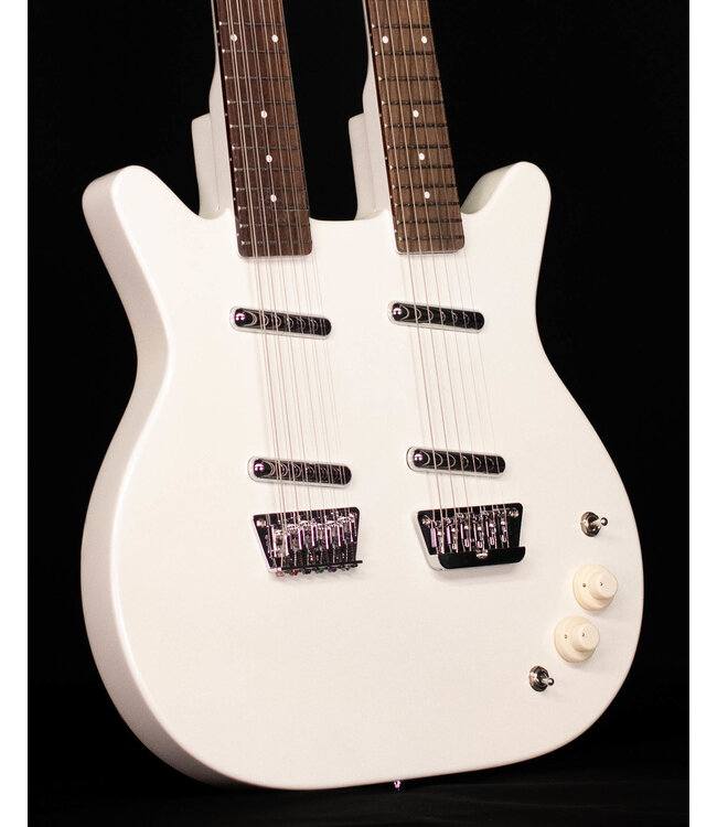 Danelectro 6/12 Doubleneck, White Pearl
